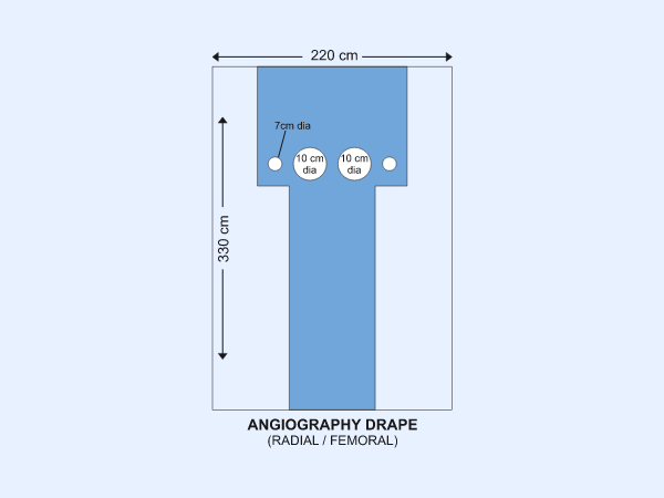 Angiography Drape With Clear Film
